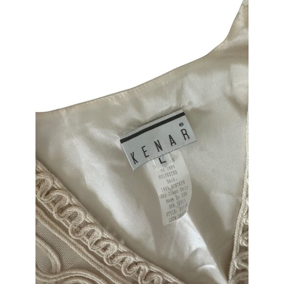 KENAR Vintage Cream Detailed Vest Size Large - Picture 3 of 6